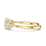 Gold 1Ct Three Stone Round Lab Grown Diamond Uvenna Ring