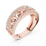Gold Wide Pave Round Lab Grown Diamond Celvia Ring