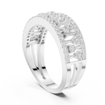 Gold Wide Pave Round Lab Grown Diamond Celvia Ring