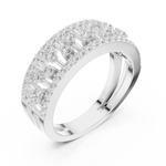 Gold Wide Pave Round Lab Grown Diamond Celvia Ring