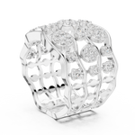 Gold 1Ct Cluster Multi Stone Round Lab Grown Diamond Elvara Ring