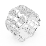 Gold 1Ct Cluster Multi Stone Round Lab Grown Diamond Elvara Ring
