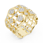 Gold 1Ct Cluster Multi Stone Round Lab Grown Diamond Elvara Ring