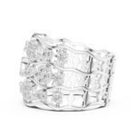 Gold 1Ct Cluster Multi Stone Round Lab Grown Diamond Elvara Ring
