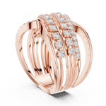 Gold Wrap Pave Round Lab Grown Diamond Noemis Ring