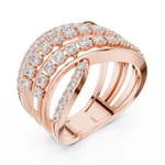 Gold Wrap Pave Round Lab Grown Diamond Noemis Ring