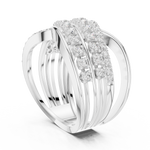 Gold Wrap Pave Round Lab Grown Diamond Noemis Ring