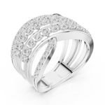 Gold Wrap Pave Round Lab Grown Diamond Noemis Ring