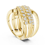 Gold Wrap Pave Round Lab Grown Diamond Noemis Ring