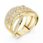 Gold Wrap Pave Round Lab Grown Diamond Noemis Ring