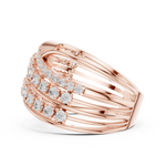 Gold Wrap Pave Round Lab Grown Diamond Noemis Ring