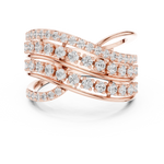 Gold Wrap Pave Round Lab Grown Diamond Noemis Ring