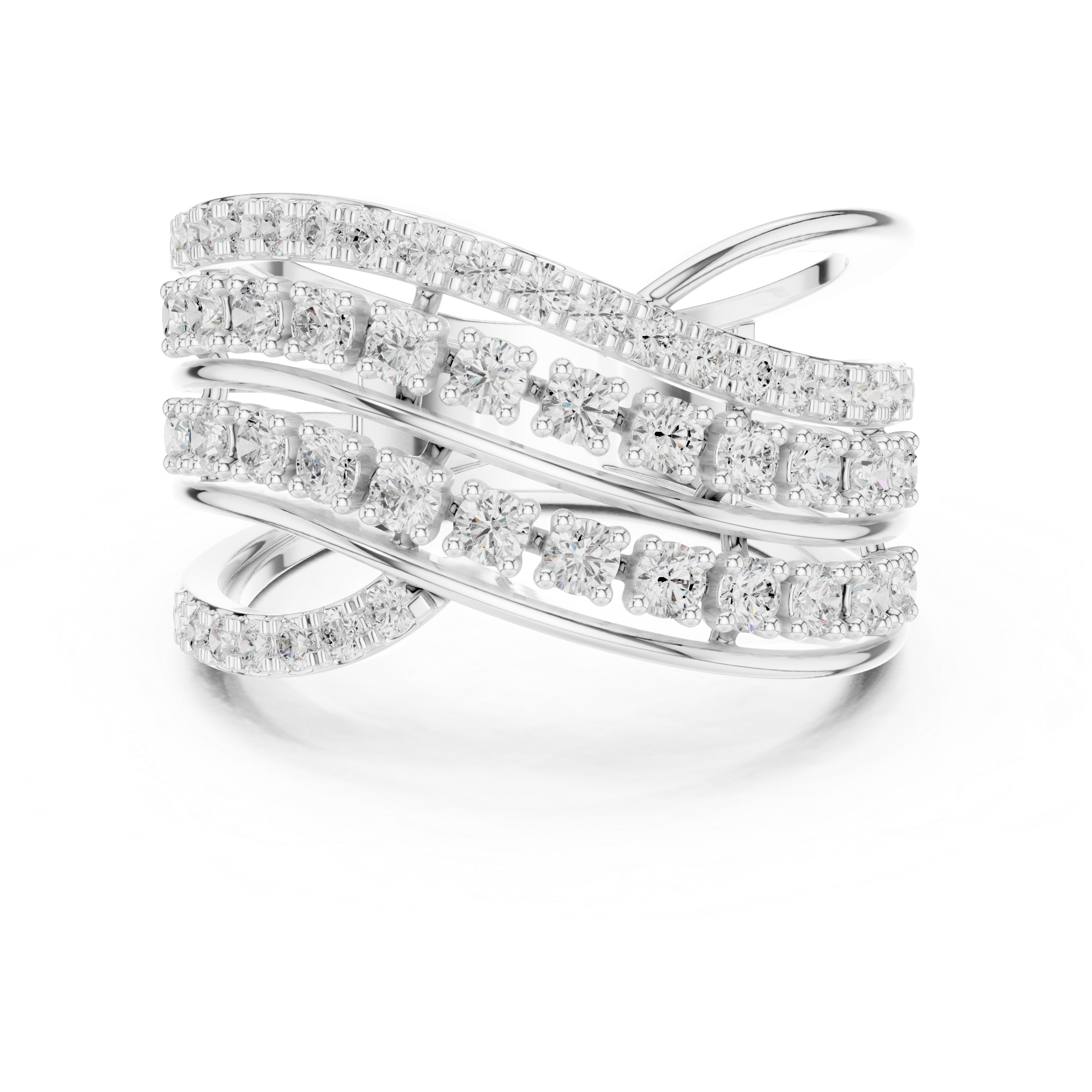Gold Wrap Pave Round Lab Grown Diamond Noemis Ring