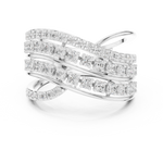Gold Wrap Pave Round Lab Grown Diamond Noemis Ring
