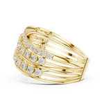 Gold Wrap Pave Round Lab Grown Diamond Noemis Ring