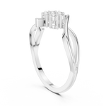 Gold Cluster Setting Round Lab Grown Diamond Avelin Ring