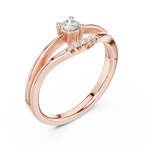 Gold Pave Setting Round Lab Grown Diamond Elora Ring