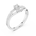 Gold Pave Setting Round Lab Grown Diamond Elora Ring