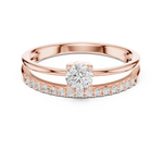 Gold Channel With Solitaire Round Lab Grown Diamond Nirel Ring