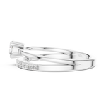 Gold Channel With Solitaire Round Lab Grown Diamond Nirel Ring