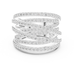 Gold 2Ct Multi Row Pave Round Lab Grown Diamond Calyn Ring