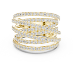 Gold 2Ct Multi Row Pave Round Lab Grown Diamond Calyn Ring