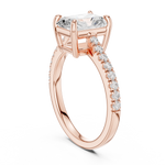 Gold 2Ct Radiant Pave Lab Grown Diamond Vireya Ring