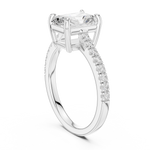 Gold 2Ct Radiant Pave Lab Grown Diamond Vireya Ring
