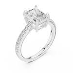 Gold 2Ct Radiant Pave Lab Grown Diamond Vireya Ring