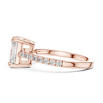 Gold 2Ct Radiant Pave Lab Grown Diamond Vireya Ring