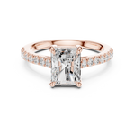 Gold 2Ct Radiant Pave Lab Grown Diamond Vireya Ring