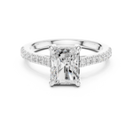 Gold 2Ct Radiant Pave Lab Grown Diamond Vireya Ring