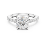 Gold 2Ct Round Cut Pave Lab Grown Diamond Lelina Ring