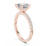 Gold 2Ct Asscher Pave Lab Grown Diamond Kilji Ring