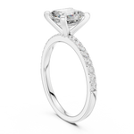 Gold 2Ct Asscher Pave Lab Grown Diamond Kilji Ring