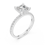 Gold 2Ct Asscher Pave Lab Grown Diamond Kilji Ring
