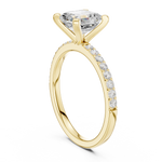 Gold 2Ct Asscher Pave Lab Grown Diamond Kilji Ring