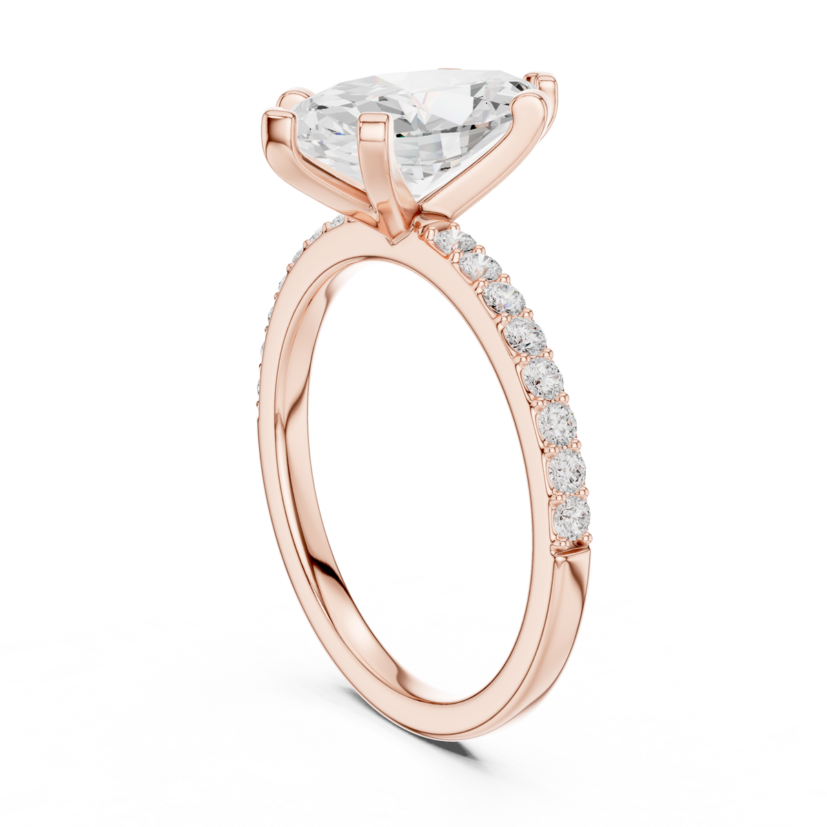 Gold 2Ct Marquise Cut Pave Lab Grown Diamond Jeselle Ring