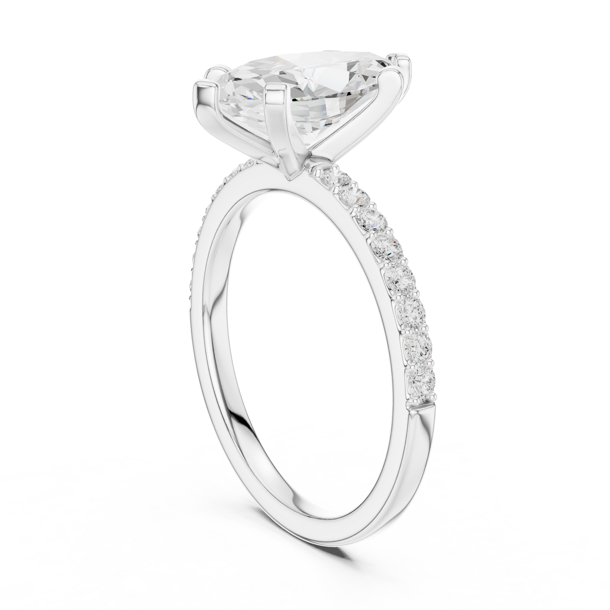 Gold 2Ct Marquise Cut Pave Lab Grown Diamond Jeselle Ring