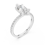 Gold 2Ct Marquise Cut Pave Lab Grown Diamond Jeselle Ring