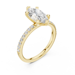 Gold 2Ct Marquise Cut Pave Lab Grown Diamond Jeselle Ring