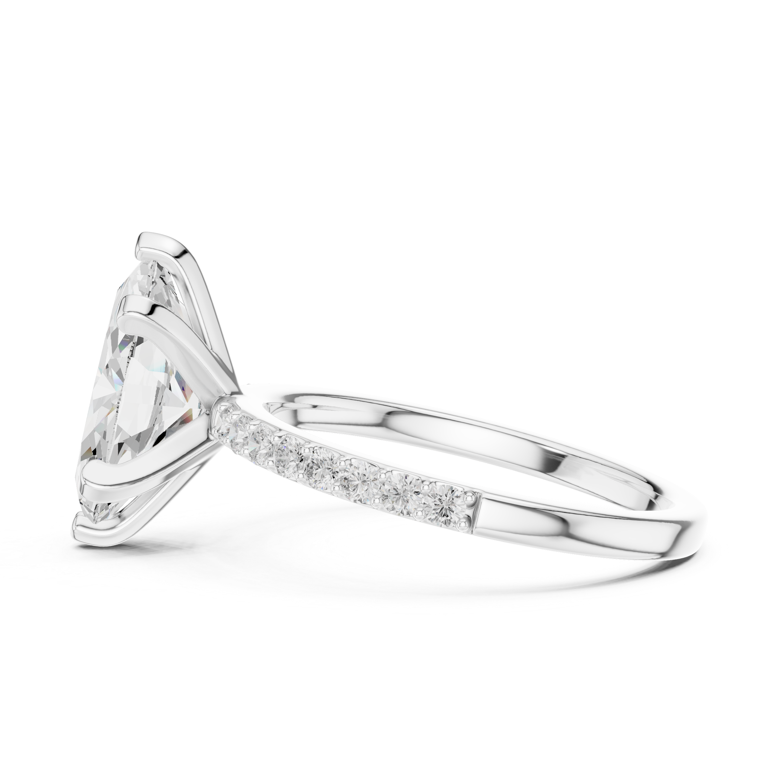 Gold 2Ct Marquise Cut Pave Lab Grown Diamond Jeselle Ring
