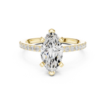 Gold 2Ct Marquise Cut Pave Lab Grown Diamond Jeselle Ring
