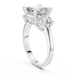 Gold 2 5Ct Asscher Three Stone Lab Grown Diamond Jesira Ring