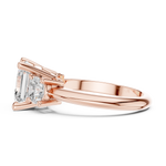 Gold 2 5Ct Asscher Three Stone Lab Grown Diamond Jesira Ring