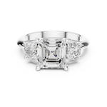 Gold 2 5Ct Asscher Three Stone Lab Grown Diamond Jesira Ring