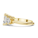 Gold 2 5Ct Asscher Three Stone Lab Grown Diamond Jesira Ring
