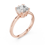 Gold 2Ct Radiant Cut Solitaire Lab Grown Diamond Sorella Ring