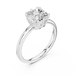 Gold 2Ct Radiant Cut Solitaire Lab Grown Diamond Sorella Ring