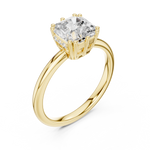 Gold 2Ct Radiant Cut Solitaire Lab Grown Diamond Sorella Ring